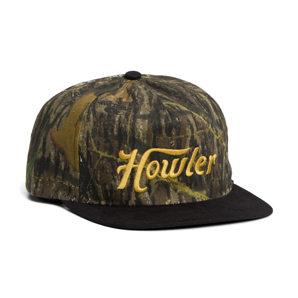 Howler Script Snapback Hat- Mossy Oak